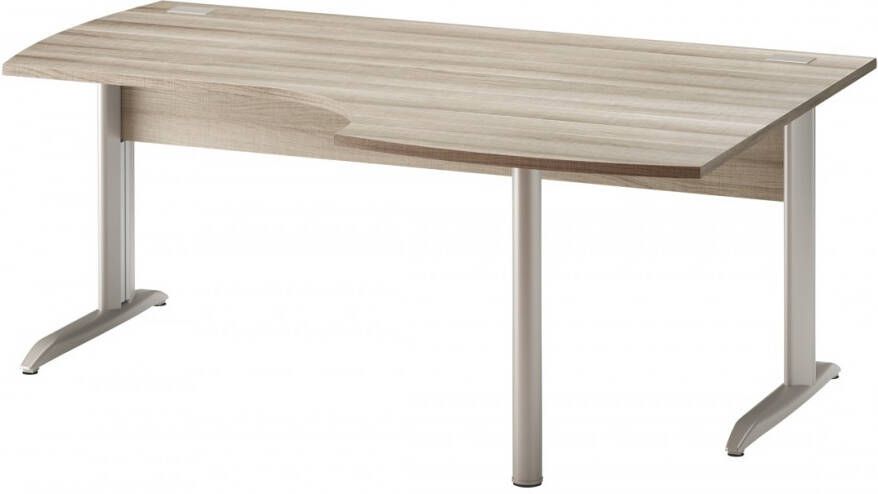 Gamillo Furniture Bureau Jazz plus Rechts 180 cm breed in grijs eiken