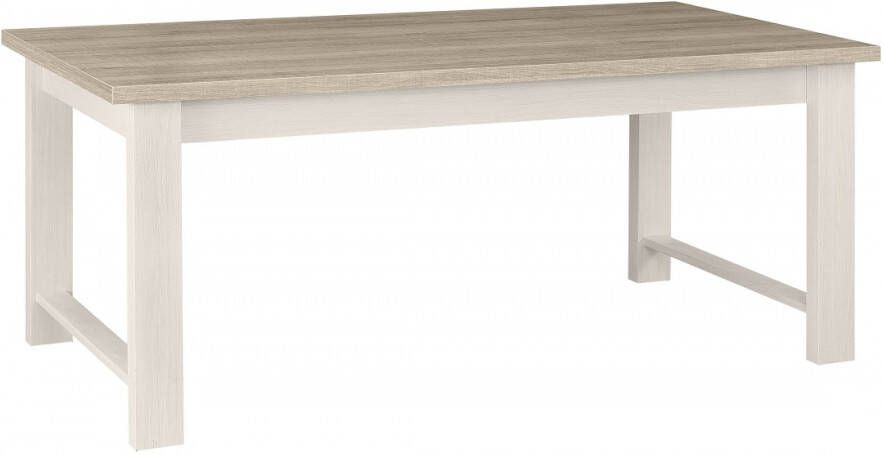 Gamillo Furniture Eettafel Toscane 180 cm breed in gekalkte esdoorn met eiken