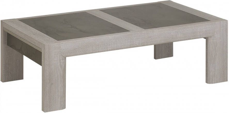 Gamillo Furniture Salontafel Sandro 120 cm breed in licht grijs eiken