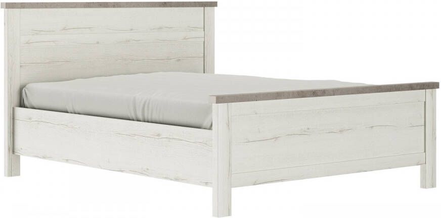 Gamillo Furniture Tweepersoonsbed Chamonix 140x190cm in gebleekte helvezia eiken