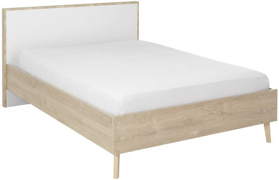 Gamillo Furniture Tweepersoonsbed Larvik 160x200cm in eiken met wit