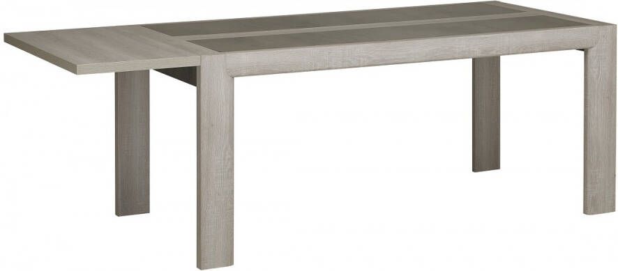 Gamillo Furniture Uitschuifbare eettafel Sandro 180 tot 225 cm breed Licht grijs eiken