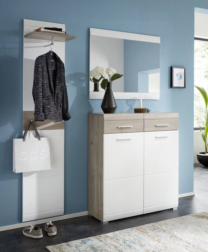 Germania Halmeubelset Malou in wit met eiken