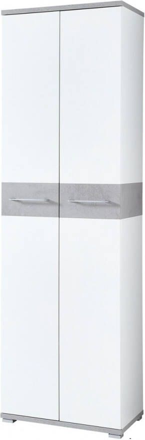 Germania Kledingkast Topix 199 cm hoog Wit met grijs beton