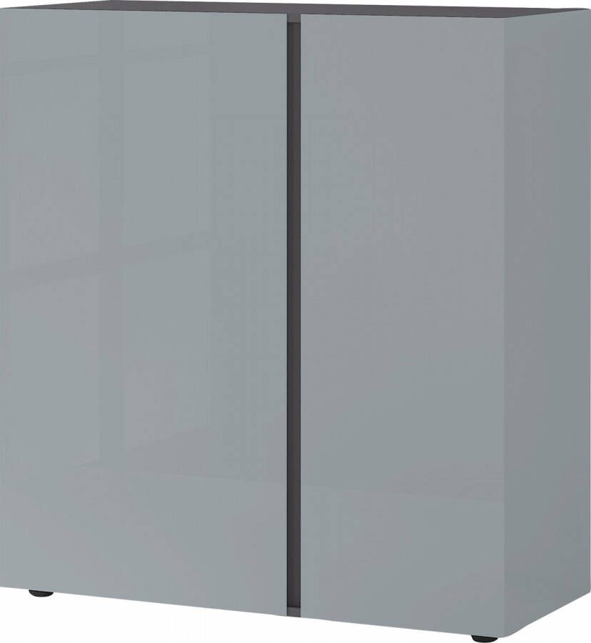 Germania Opbergkast Mesa M 103 cm hoog in grafiet met zilvergrijs online kopen