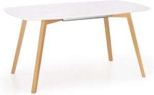 Home Style Uitschuifbare eettafel Kajetan 150 tot 200 cm breed in mat wit