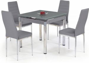 Home Style Vierkante eettafel Kent uitschuifbaar 80 tot 130 cm breed in grijs