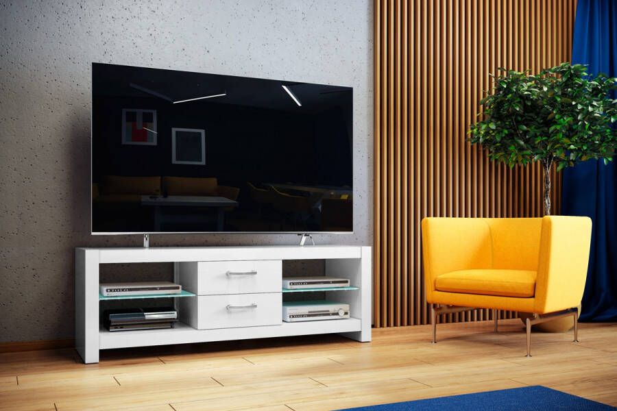 Hubertus Meble Tv meubel Andora 150 cm breed Hoogglans wit