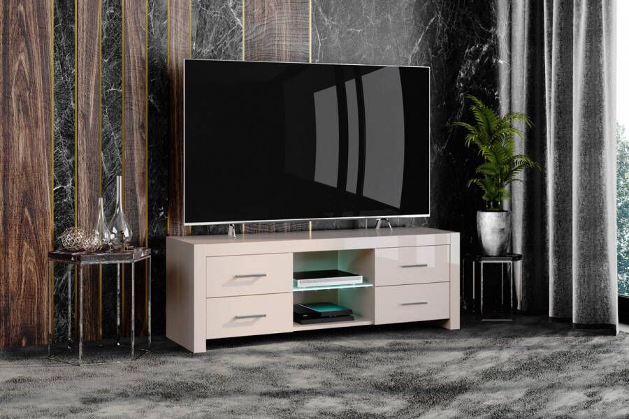 Hubertus Meble Tv meubel Andora Lux 150 cm breed Hoogglans cappuccino