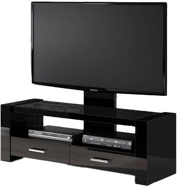 Hubertus Meble Tv meubel Monaco van 138 cm breed in hoogglans zwart
