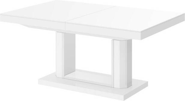 Hubertus Meble Uitschuifbare salontafel Quadro Lux 120 tot 170 cm breed in hoogglans wit