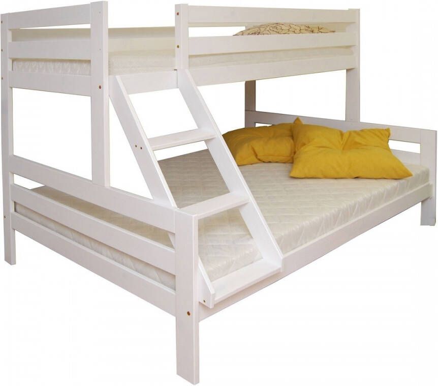Joba Furniture Stapelbed Trio Riga 140x200cm wit
