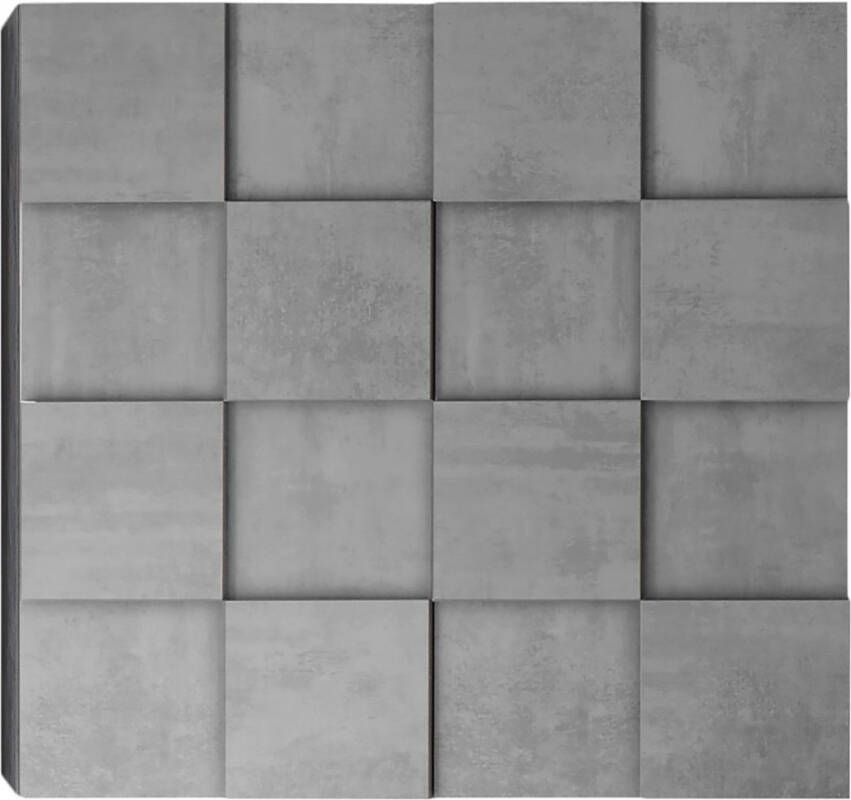 Pesaro Mobilia Hangkast Infinity 95 cm breed in grijs beton