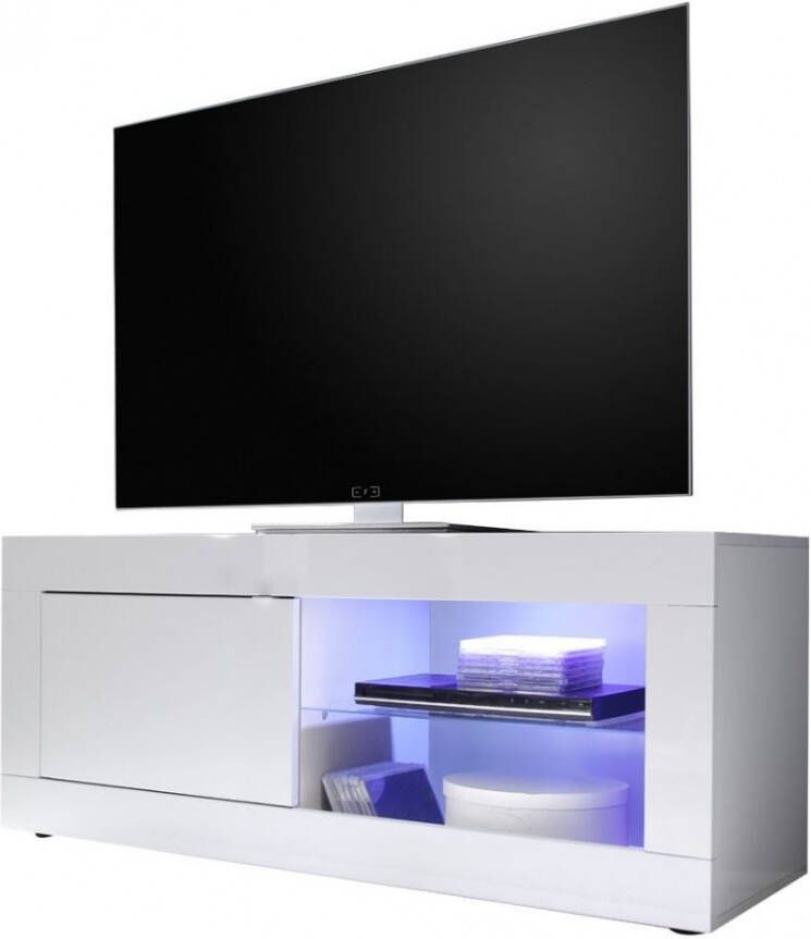 Pesaro Mobilia Tv meubel Tonic 140 cm breed in hoogglans wit