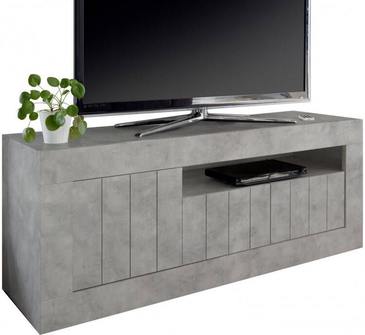 Pesaro Mobilia Tv meubel Urbino 138 cm breed in grijs beton