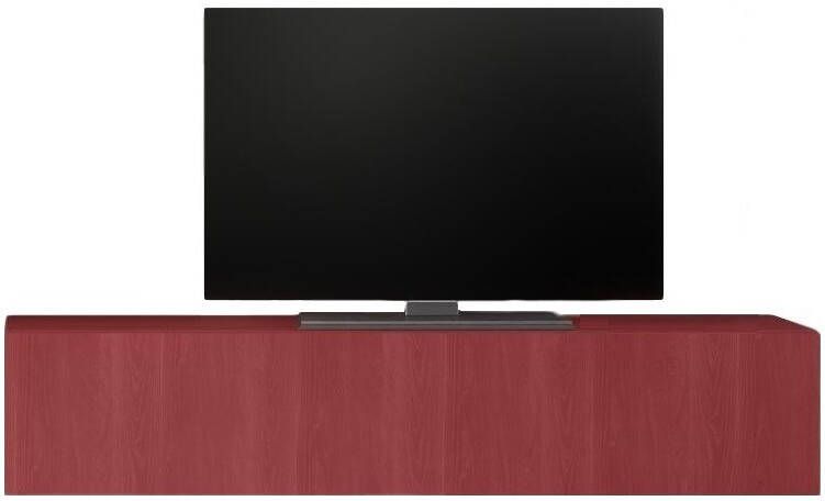 Pesaro Mobilia Zwevend Tv meubel Tesla 138 cm breed in rood