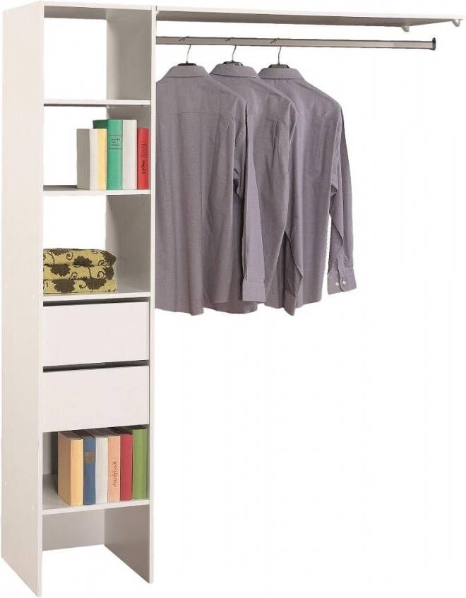 Young Furniture Open kledingkast Duo 187 cm hoog Wit