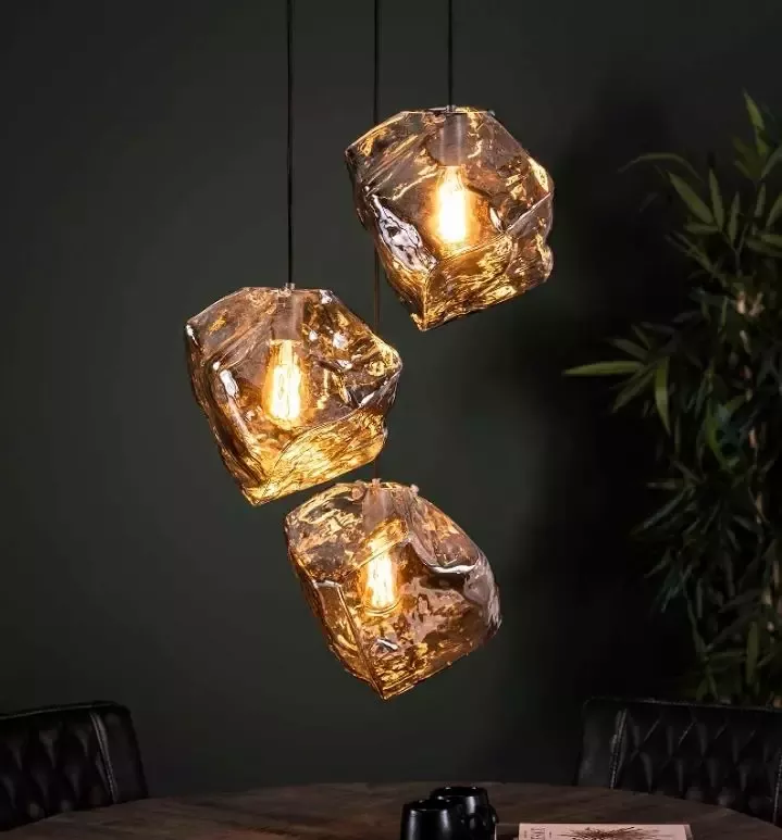 Zaloni Hanglamp 3L rock chromed getrapt