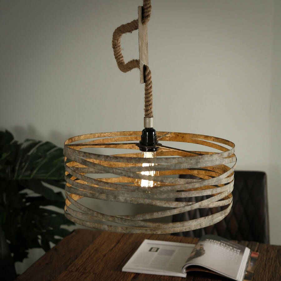 Zaloni Hanglamp Martin Ø40 van 150 cm hoog in verweerd zink