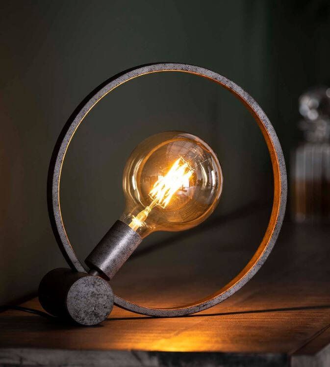 Zaloni Tafellamp Circular 31 cm hoog in oud zilver