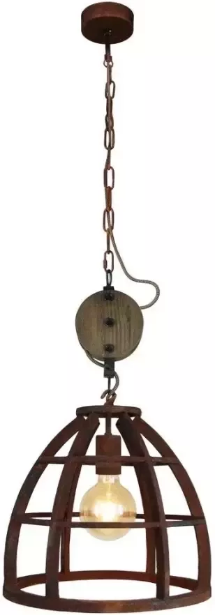 Brilliant hanglamp Matrix roest Ø34x147 cm Leen Bakker