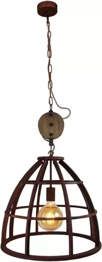 Brilliant hanglamp Matrix roest Ø47x160 cm Leen Bakker
