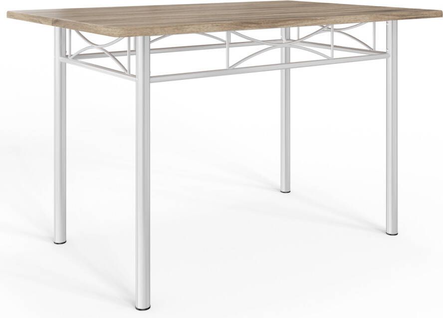 Casaria 5 delig Eethoek Paul Eettafel 4 Stoelen Eetkamer Keuken – Eiken - Foto 4