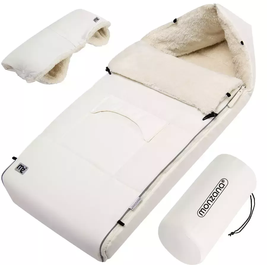 Casaria Baby Voetenzak Beige 93x56cm incl. Tas