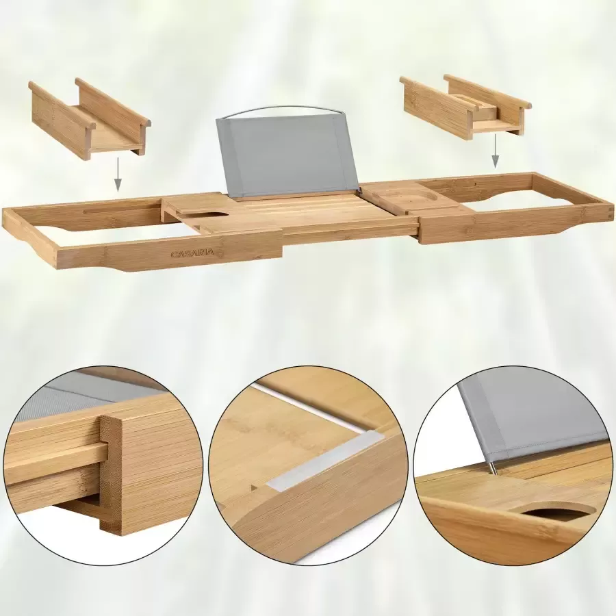 Casaria Badplank Relaxing Bamboe 75x23x4 5cm
