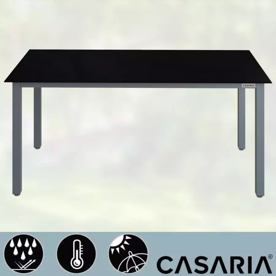 Casaria Tuintafel Bern Zilver Aluminium 190x90x75cm - Foto 2