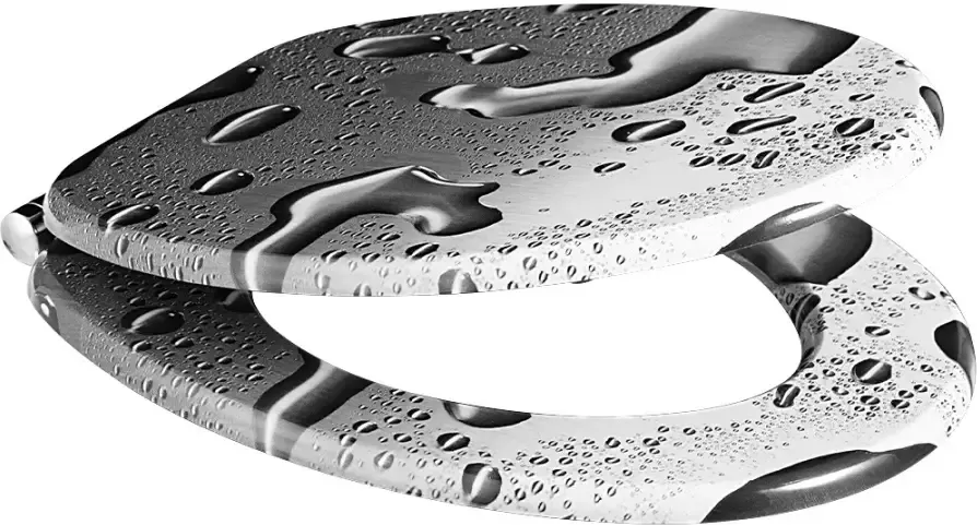 Casaria Wc-Bril met Zacht Sluitingsmechanisme Waterdrops