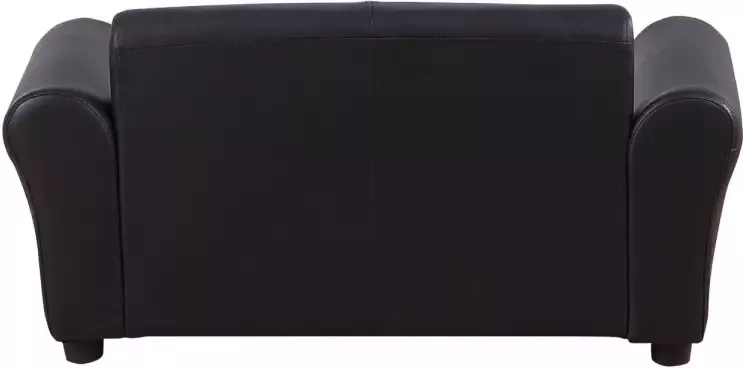 HOMdotCOM Kinderbank sofa met voetenbank PVC zwart - Foto 2