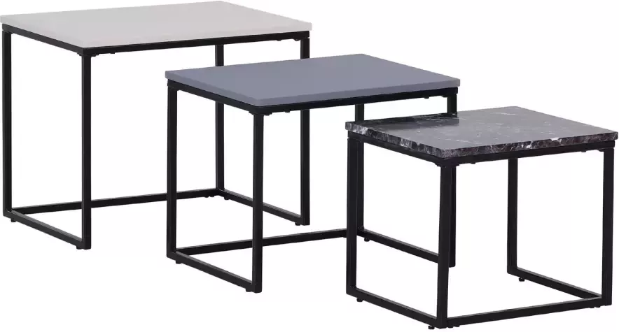 Homcom HOMdotCOM Salontafel set van 3 55 x 40 x 45 cm 48 x 37 x 40 cm 41 x 34 x 35 cm