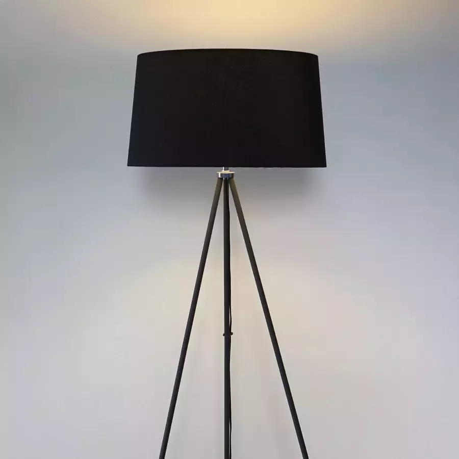 HOMdotCOM Vloerlamp tripod Scandinavisch zwart 48 x 156 cm - Foto 2