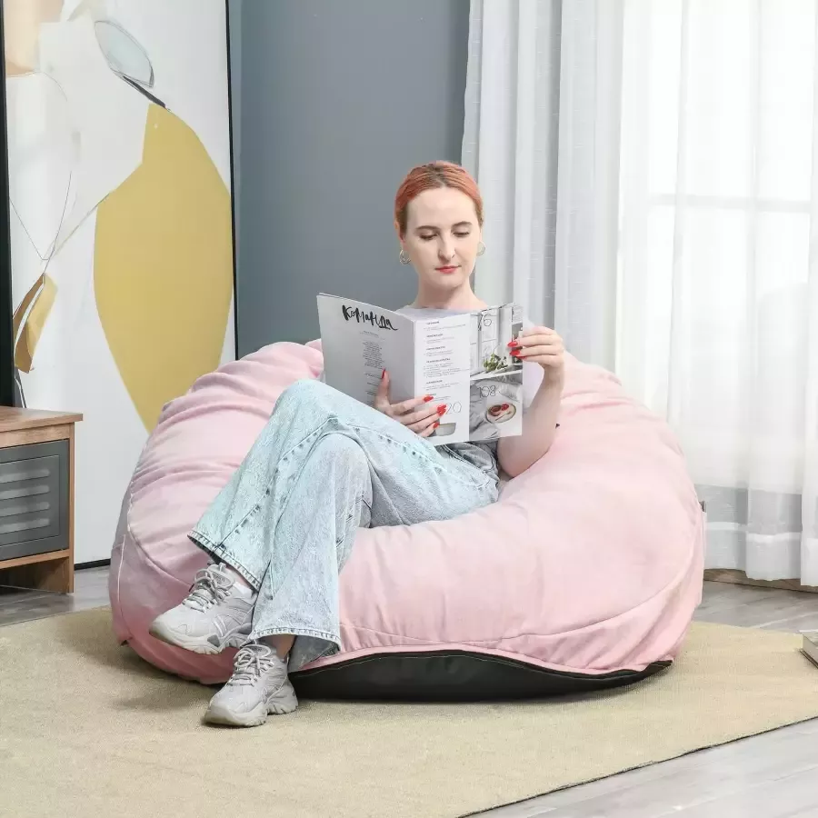 Homcom Zitzak zitkussen gewatteerd polyester schuim 839-073