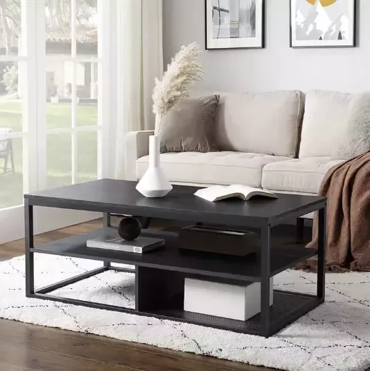 Hoout Salontafel industrieel 100x60x45 cm