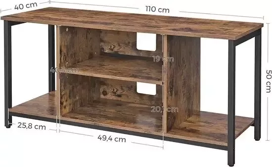 Hoout TV-meubel TV-kast TV-tafel 110x40x50 cm - Foto 2