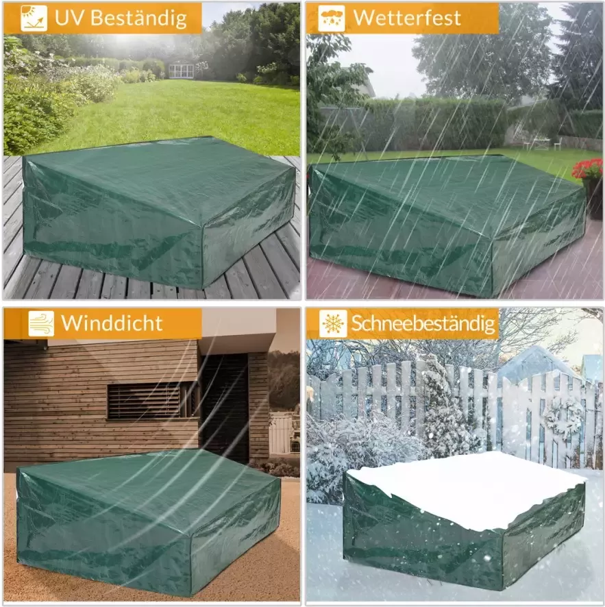 Kings Tuinmeubelhoes Beschermhoes Weerbestendig -197x68x32 62cm Groen
