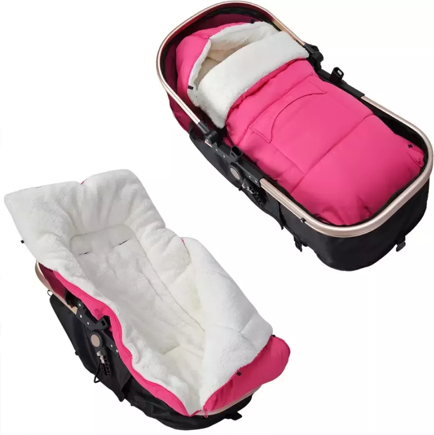 Monzana Kinderwagen Voetenzak Roze | Teddy | Maxi-Cosi
