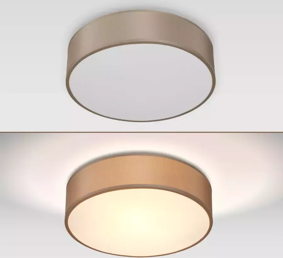 Monzana Plafondlamp Taupe Stof Ø38cm