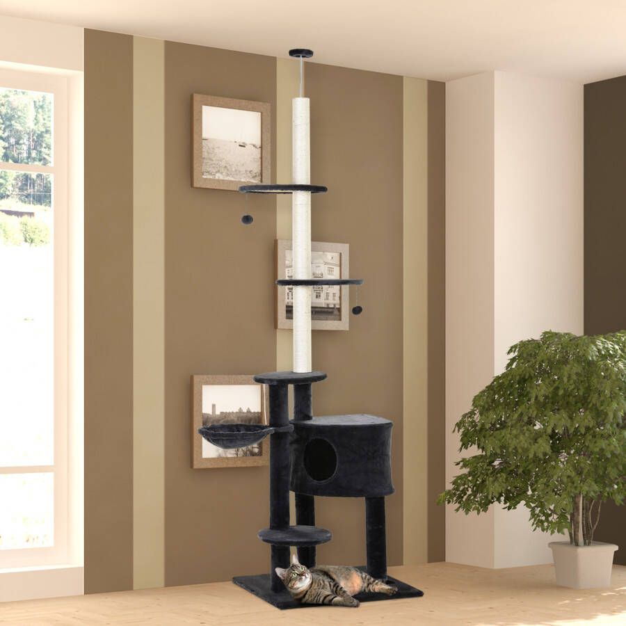 Paws Kattenklimboom met zuilen donkergrijs