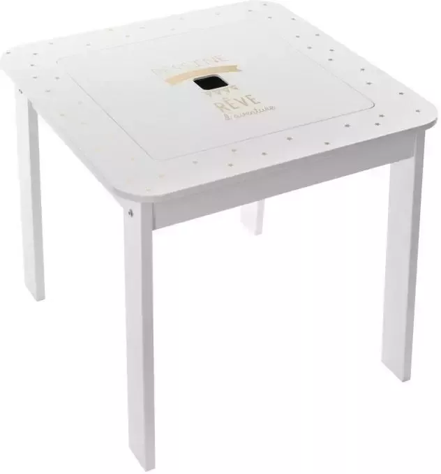 Sphera Kindertafel met 2 krukjes Wit 57x57x51 cm - Foto 2
