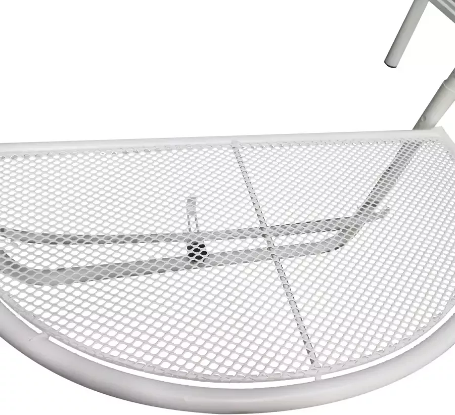 Sunny Balkon hangtafel in hoogte verstelbaar halfrond Ø30 cm terras metaal