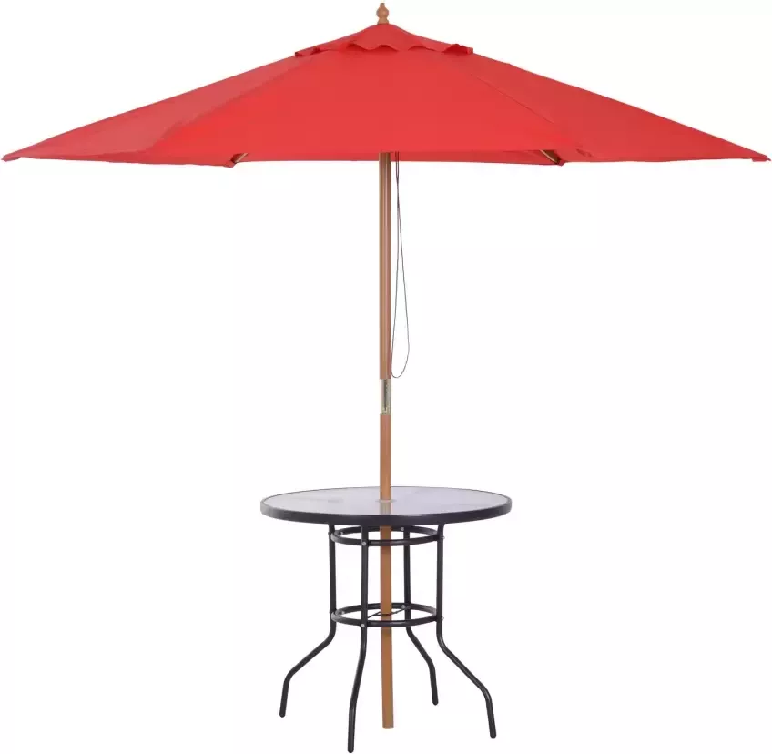 Sunny Balkontafel tuin bijzettafel tuinmeubelen terrastafel met parasolgat - Foto 3