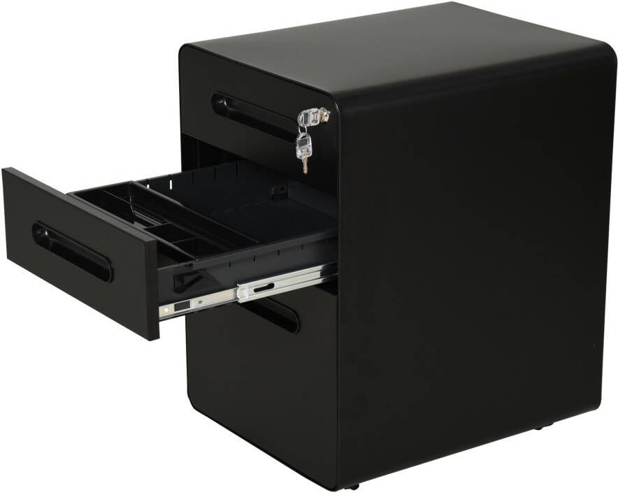 Vinscetto Vinsetto Rolcontainer archiefkast met 3 laden kantoorcontainer staal 924-007 - Foto 7