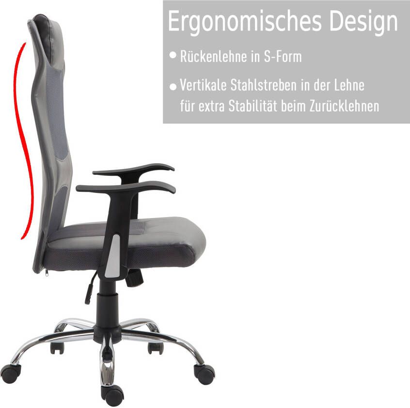 Vinscetto Vinsetto Kantoorstoel draaistoel in hoogte verstelbaar directiestoel ergonomisch bureaustoel 921-141 - Foto 5