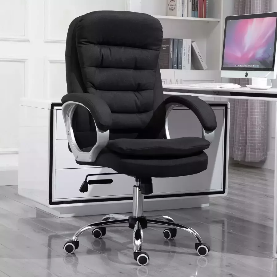 Vinsetto Kantoorstoel kantelfunctie ergonomisch 360° draaistoel in hoogte verstelbaar 2 kleuren
