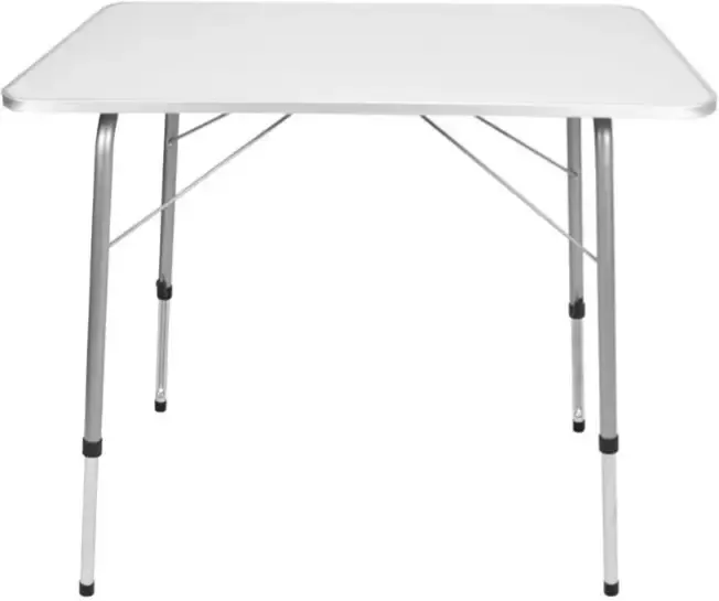 Garten Campingtafel Verstelbaar Inklapbaar 80x60x69cm Wit