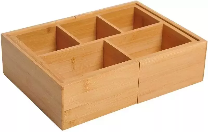 HOMdotCOM Opbergdoos organizer lade bamboe natuur