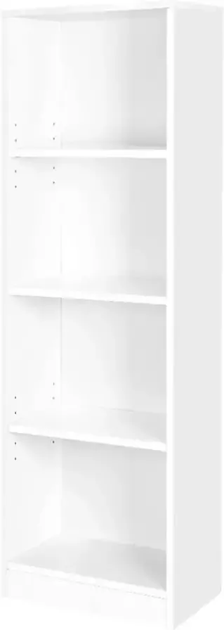 Hoout Boekenkast met 4 legplanken 40 x 24 x 121.5 cm WIT - Foto 4